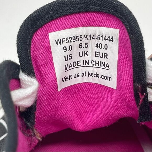 Kate Spade New York KEDS Sneaker Love Black White MISMATCHED Size 8.5Right 9Left - Picture 8 of 11